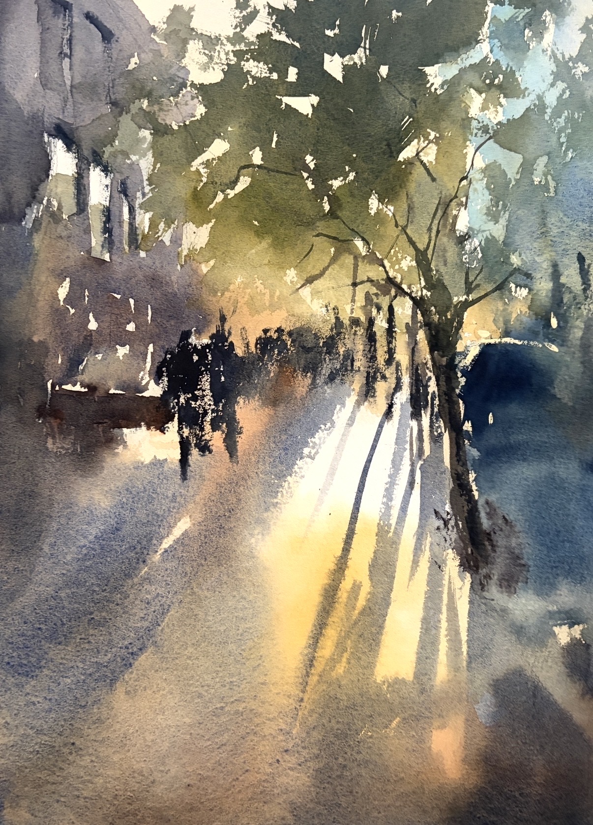 Tigran Poghossian Original watercolor cityscape